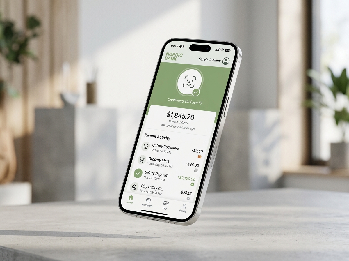 Haven Bank Mobile App on Smartphone